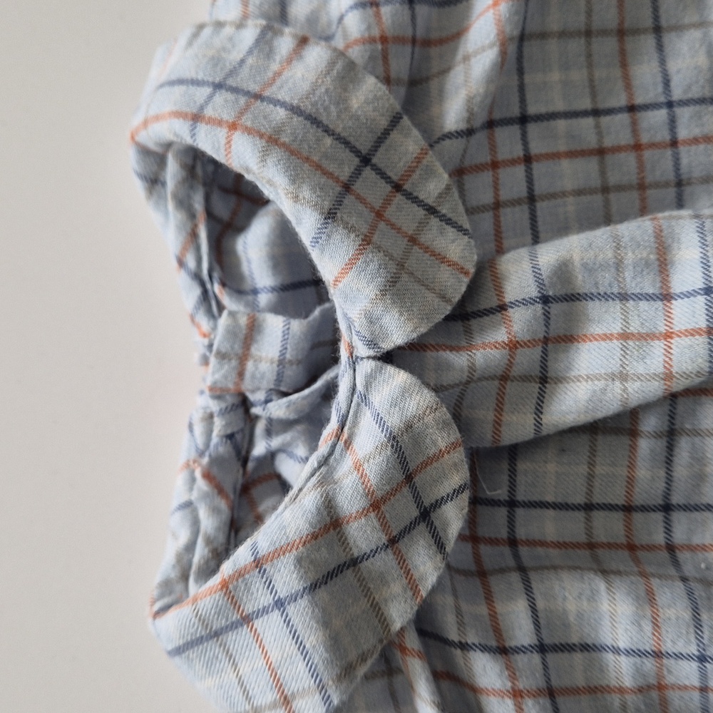 Pepa London Plaid Peter Pan Collar Button Down Shirt Blouse - Picture 3 of 8